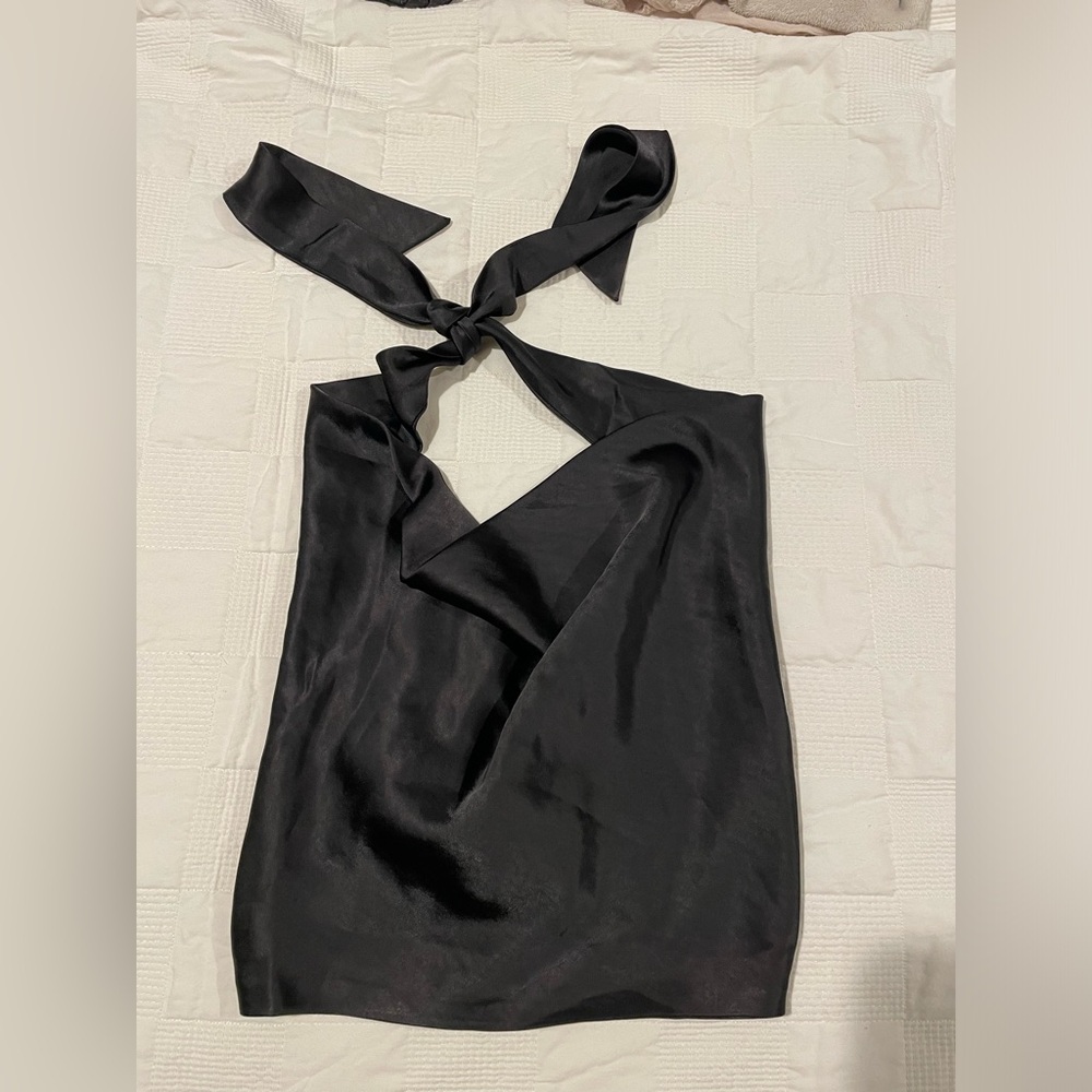 Princess Polly Cropped Silk Backless Top